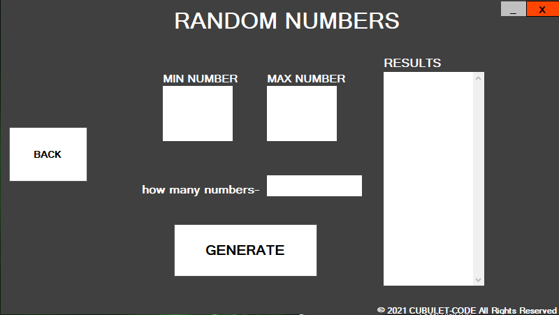 Random NUMBERS